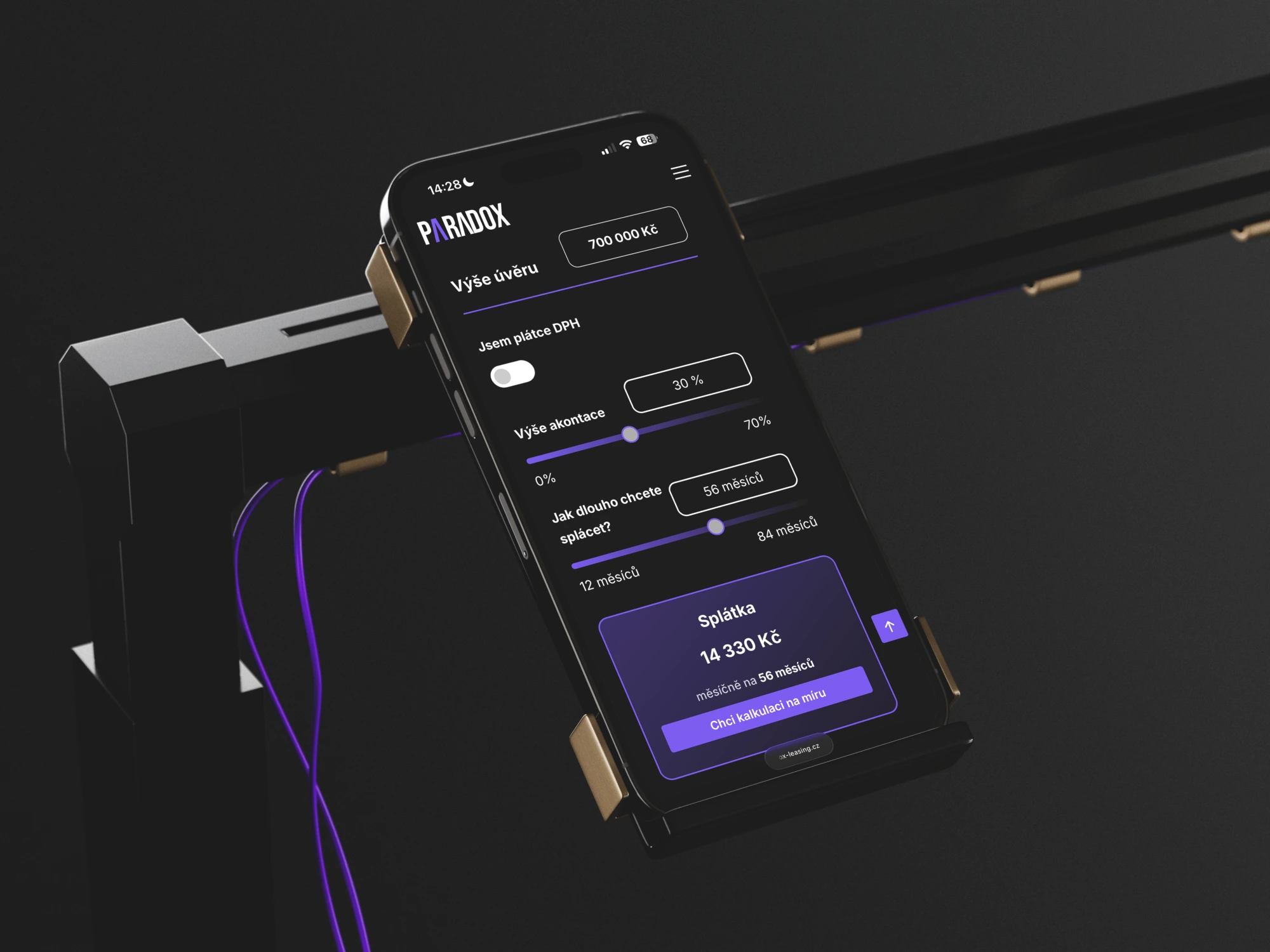 Detail anuitní kalkulačky mobil